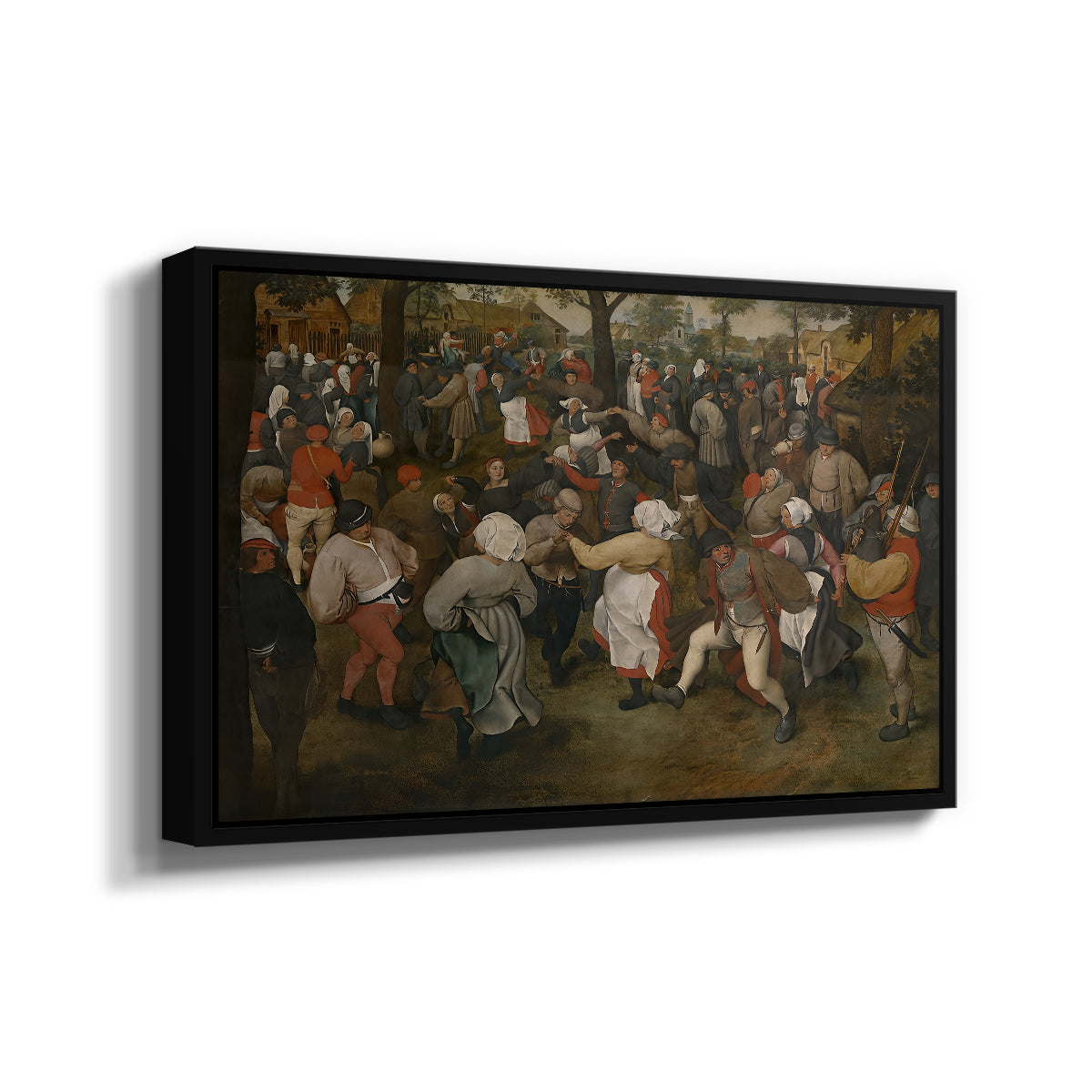 The Wedding Dance, c. 1566 - Floater Framed Canvas Print