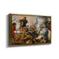 The Wolf and Fox Hunt, c. 1616 - Floater Framed Canvas Print