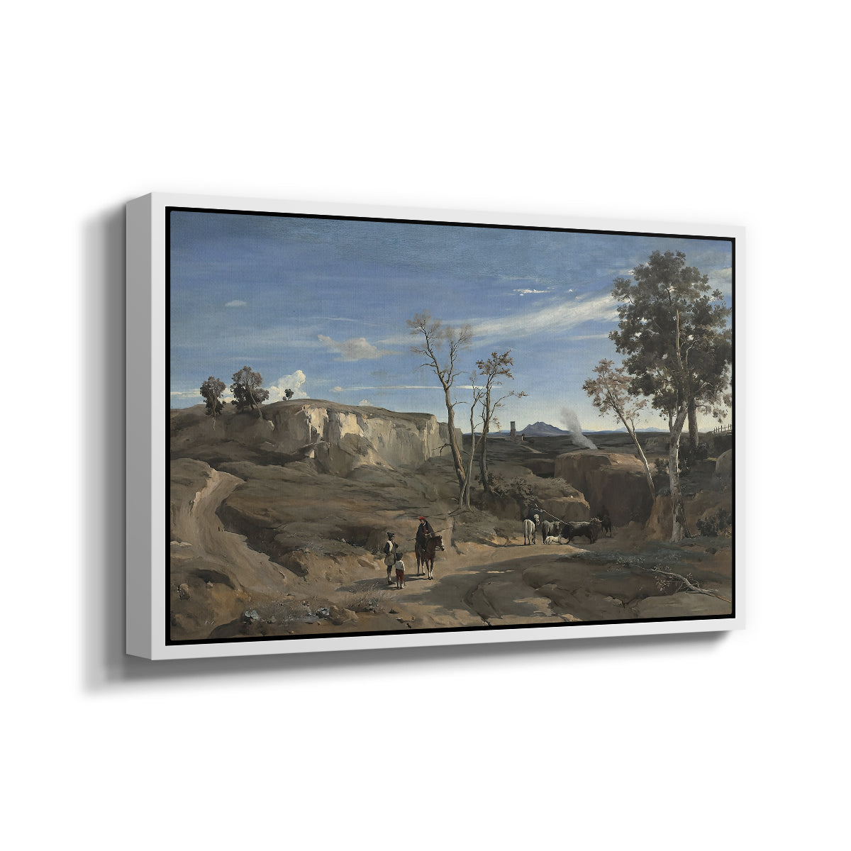 La Cervara, the Roman Campagna, c. 1830-1831 - Floater Framed Canvas Print