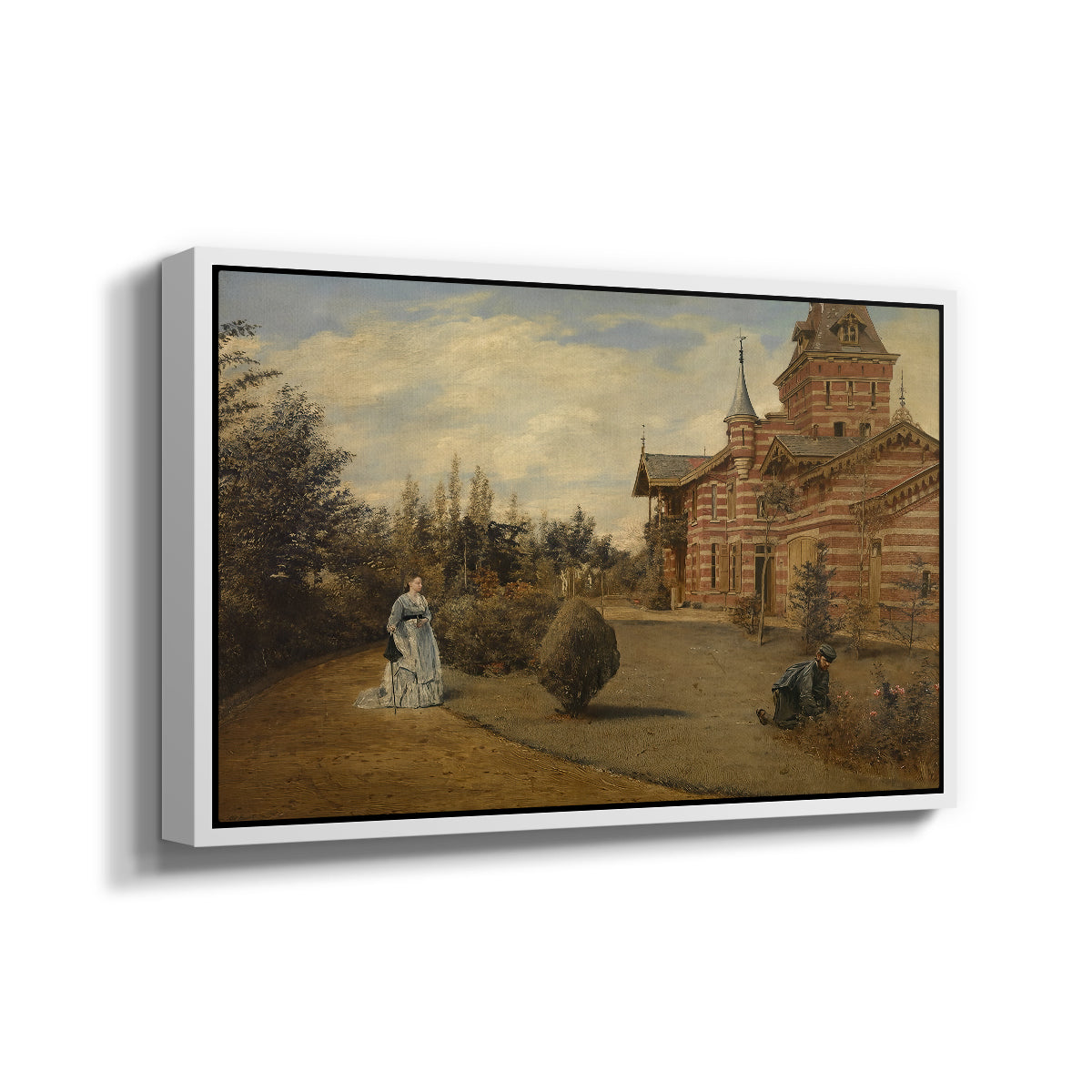 The Country House of Gustave Coûteaux, 1871 - Floater Framed Canvas Print