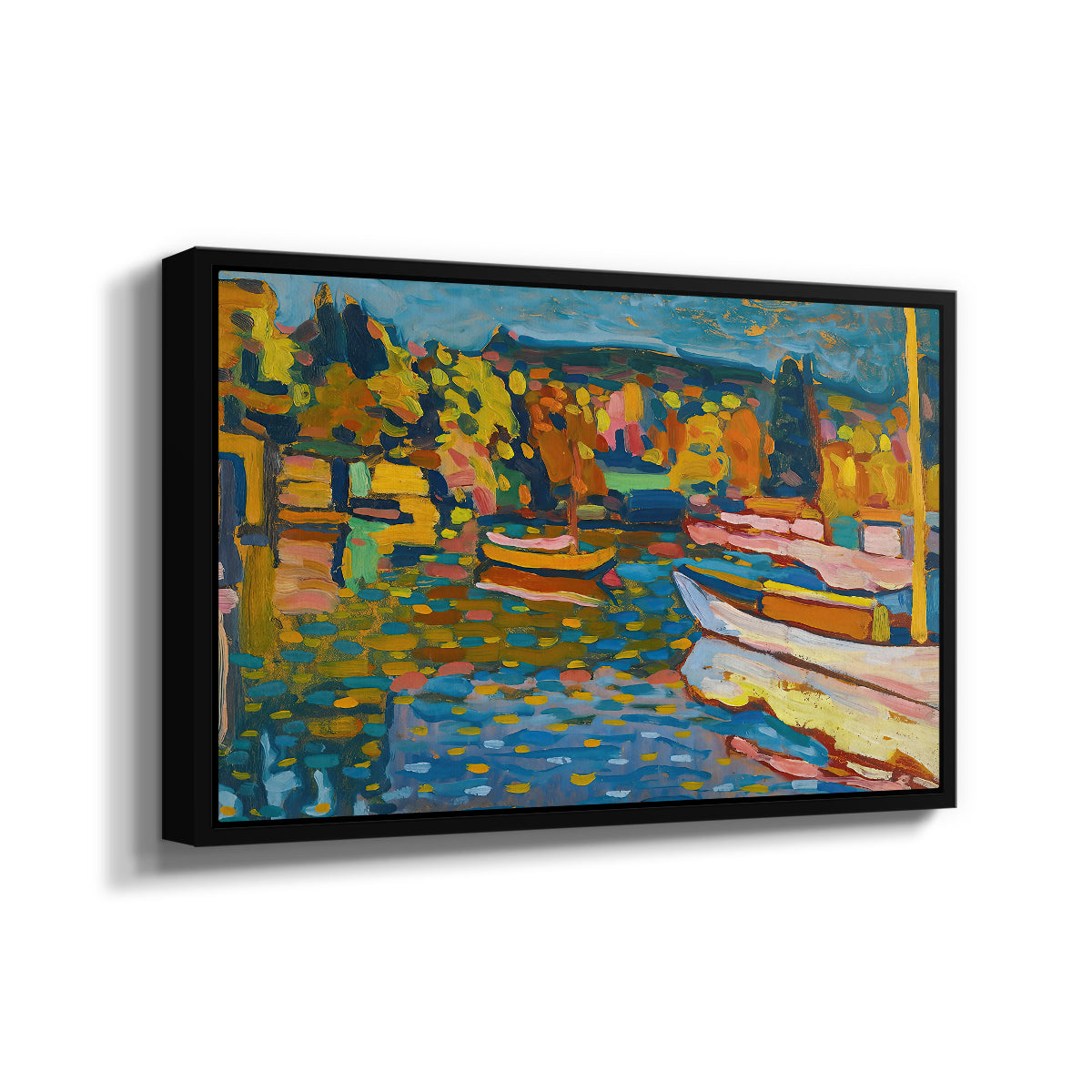 Study for Autumn Landscape with Boats, 1908 - Floater Framed Canvas Print