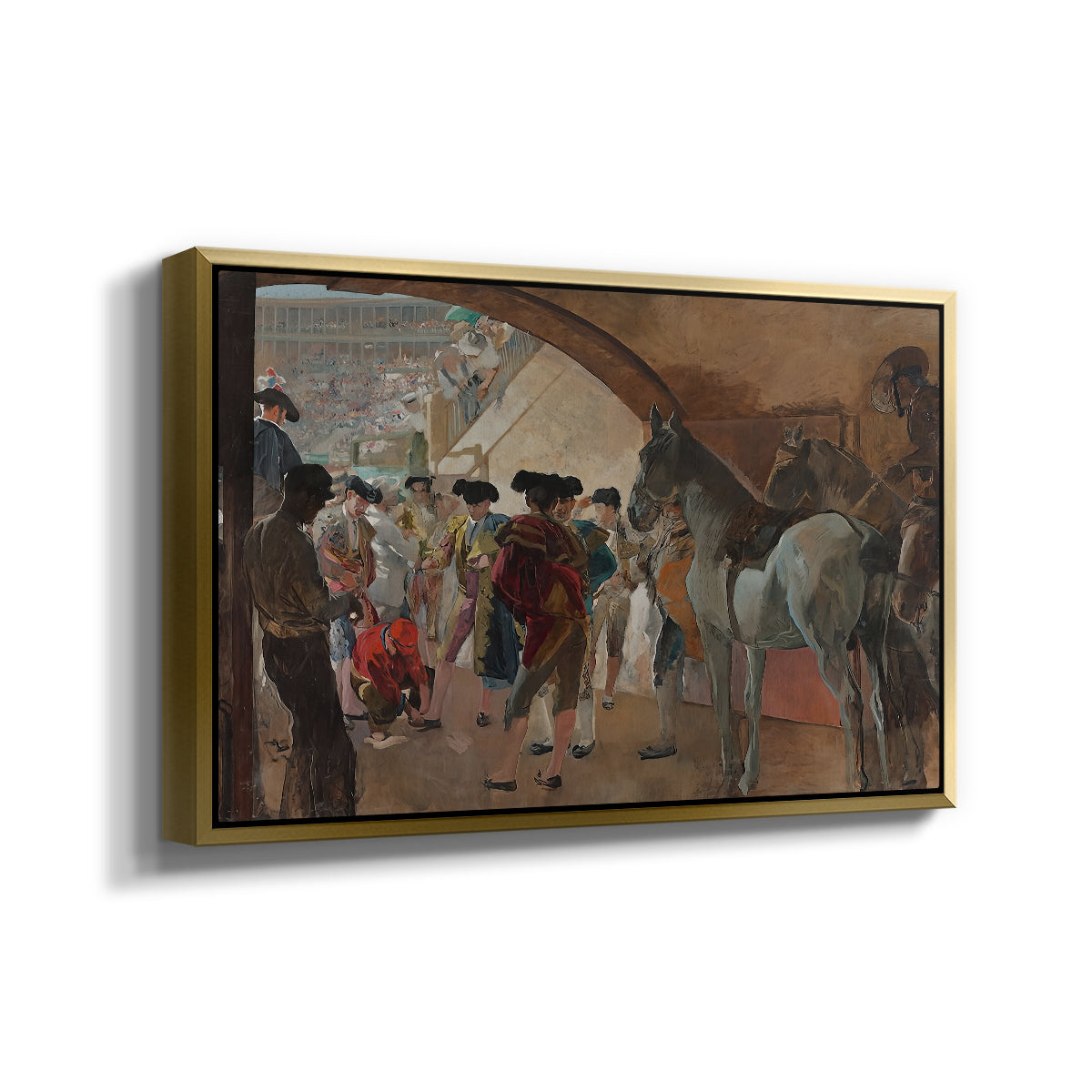 Before the Bullfight (Antes de la corrida), c. 1900 - Floater Framed Canvas Print