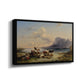 Shepherds and Cattle on Lake Attersee, 1852 - Floater Framed Canvas Print