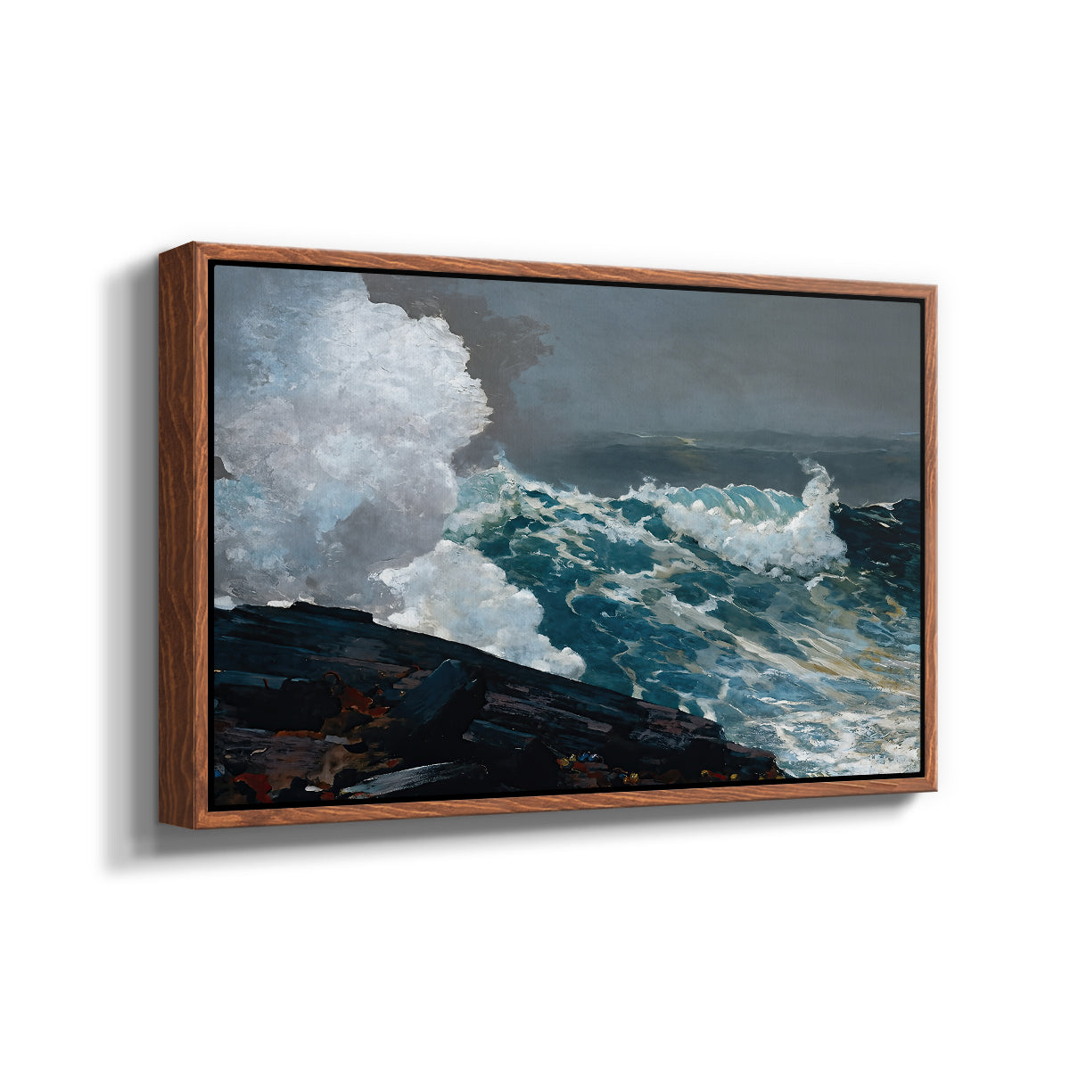 Northeaster, 1895 - Floater Framed Canvas Print