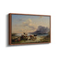 Shepherds and Cattle on Lake Attersee, 1852 - Floater Framed Canvas Print
