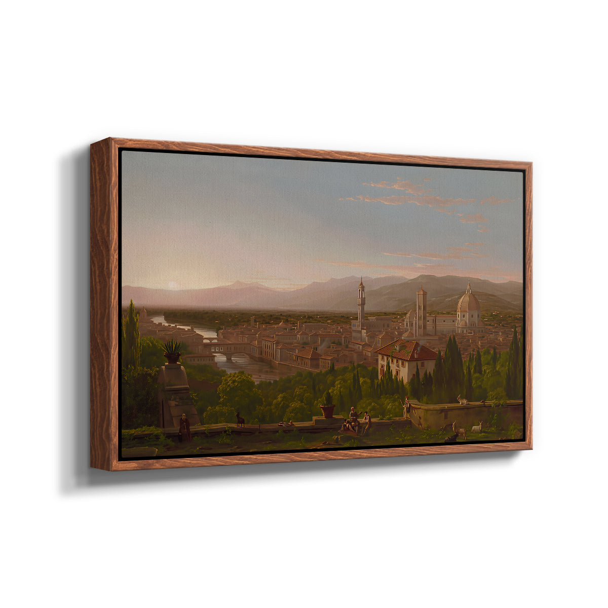 View of Florence from San Miniato, 1837 - Floater Framed Canvas Print