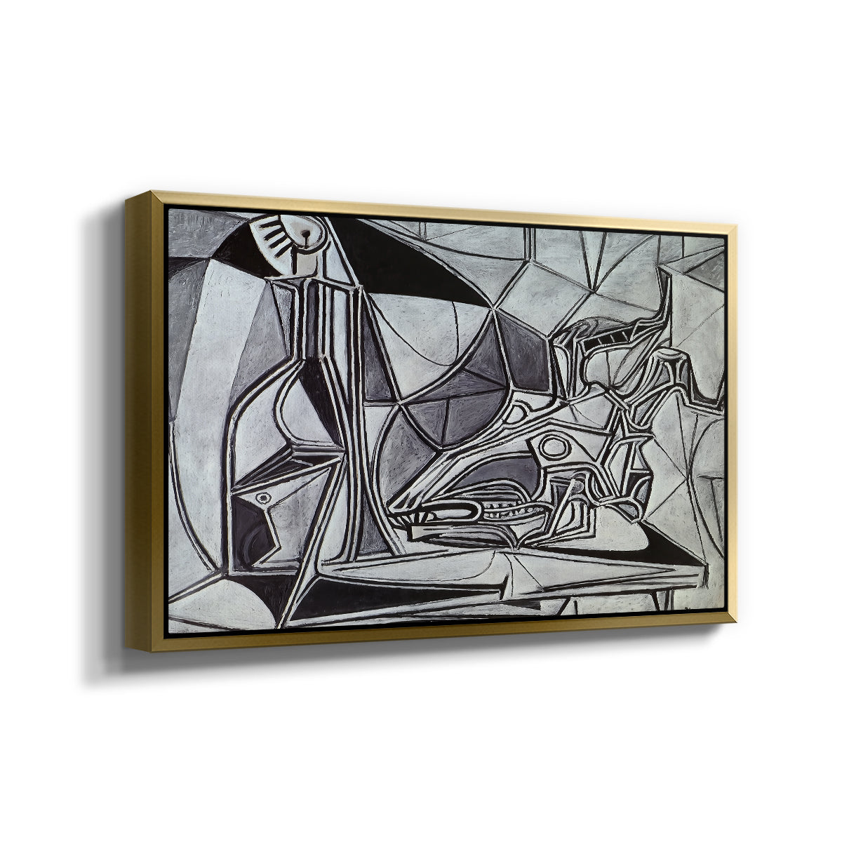 Goat's Skull, Bottle and Candle, 1952 - Floater Framed Canvas Print