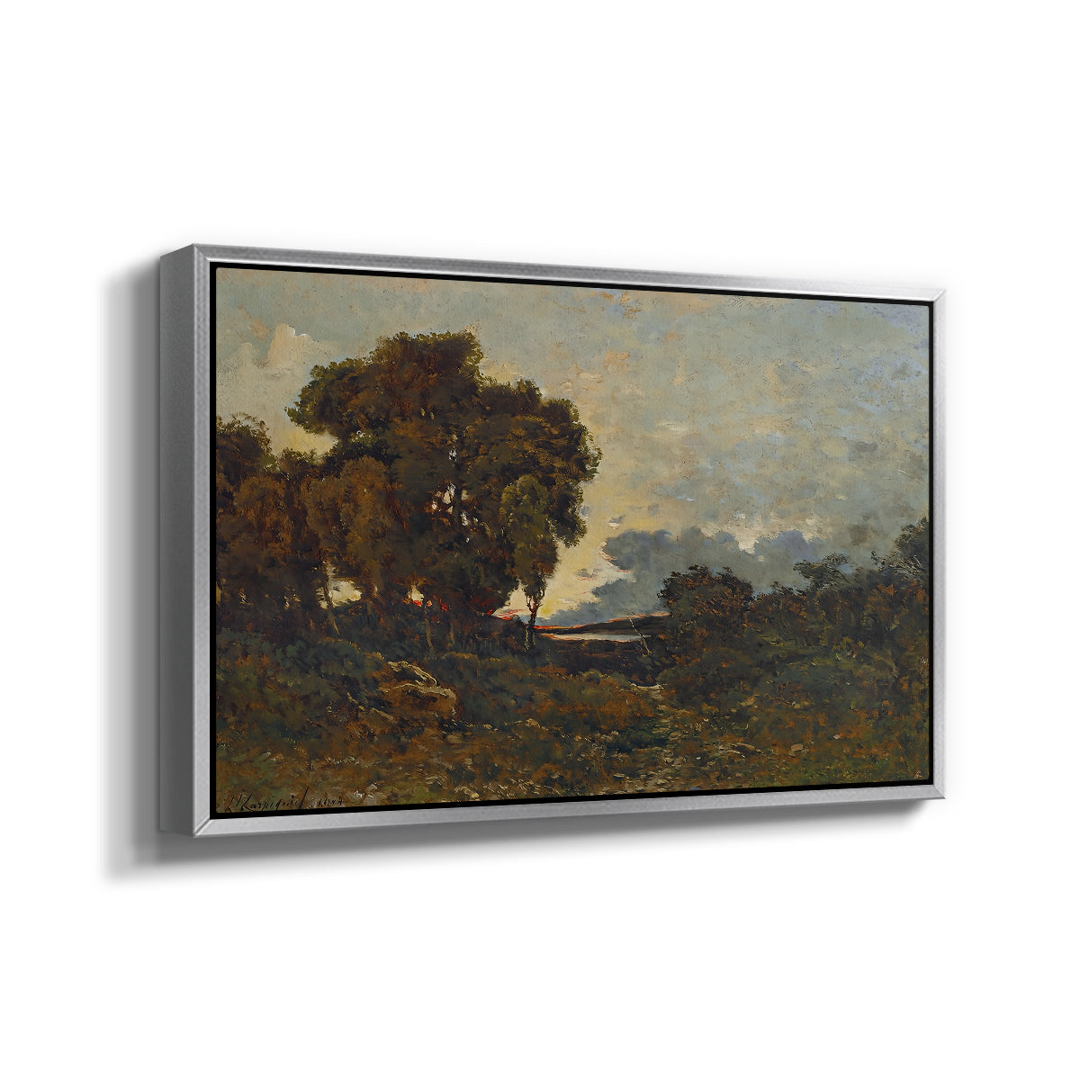 Sunset on the Allier (Soleil couchant sur l'Allier), 1904 - Floater Framed Canvas Print