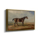 Dr. Syntax, a Bay Racehorse, Standing in a Coastal Landscape, an Estuary Beyond, c. 1820 - Floater Framed Canvas Print