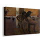 Canvas art print featuring a historical scene depicting figures in ornate Egyptian environment, displayed at an angle