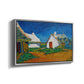 Three White Cottages at Saintes-Maries, 1888 - Floater Framed Canvas Print