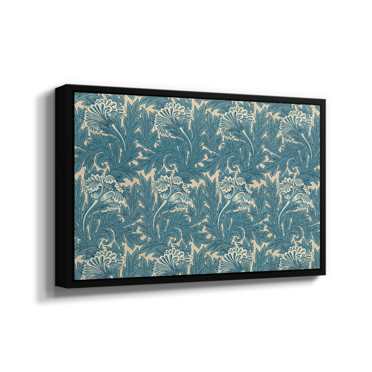 Tulip (Teal), 1875 - Floater Framed Canvas Print
