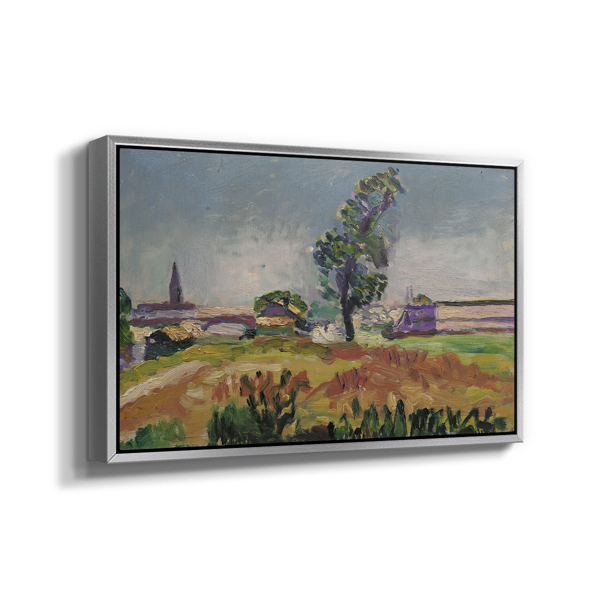 Landscape Around Toulouse, The Bridge of the Young Ladies, 1898 - Floater Framed Canvas Print