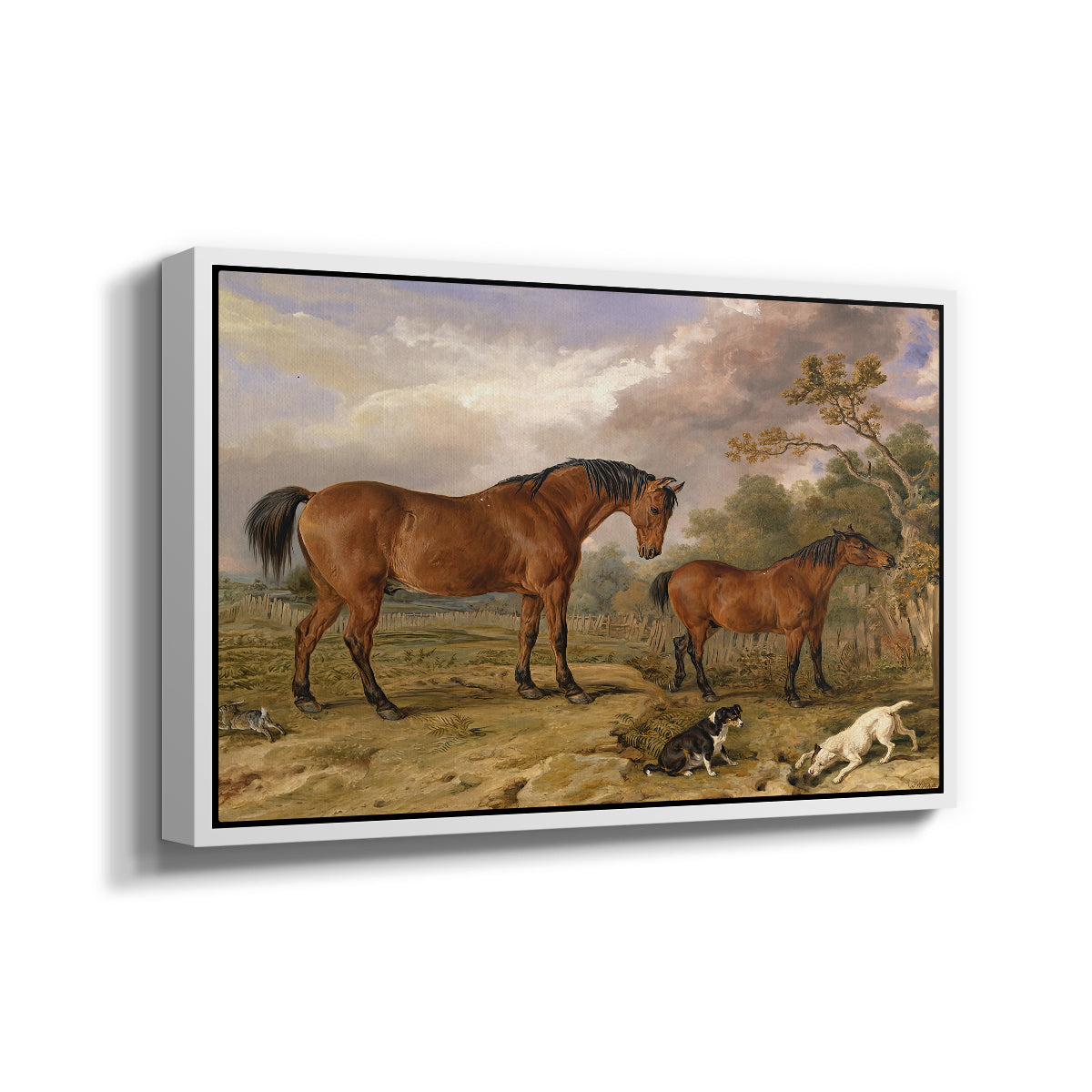 Portrait of Reformer, Blucher, Tory and Crib, Property of Rowland Alston, Esq., M.P., 1835 - Floater Framed Canvas Print