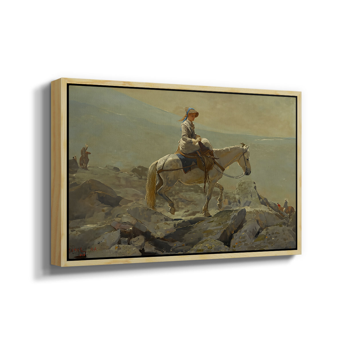 The Bridle Path, White Mountains, 1868 - Floater Framed Canvas Print