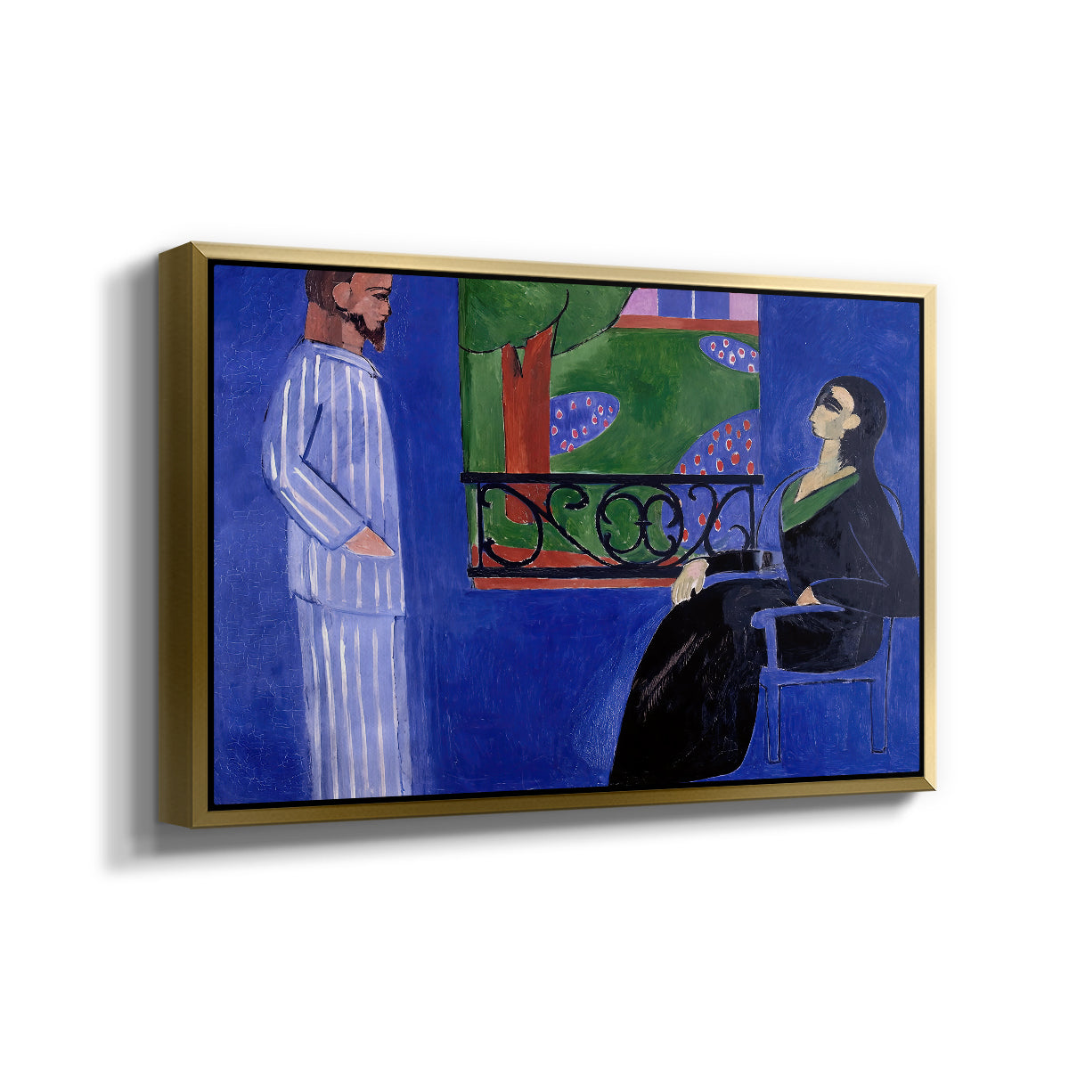 The Conversation, c. 1908-1912 - Floater Framed Canvas Print