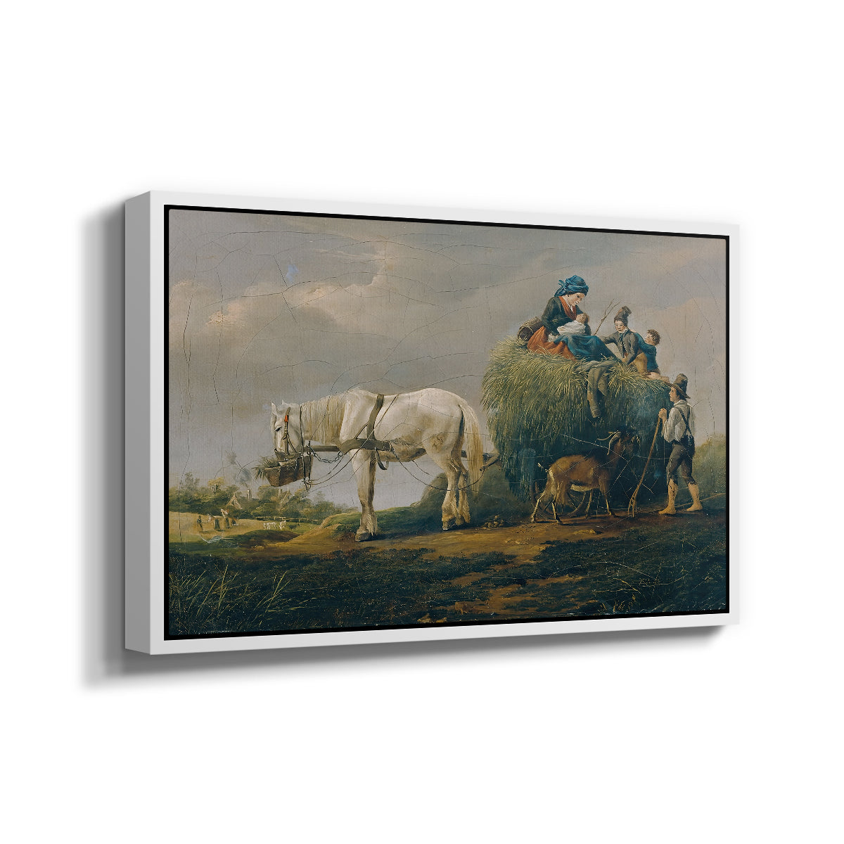 The Hay Wagon (Der Heuwagen), 1824 - Floater Framed Canvas Print