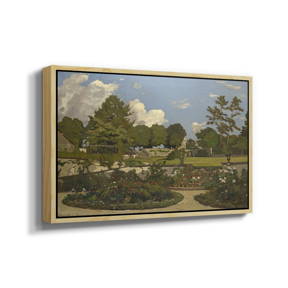 The Painter's Garden at Saint-Privé, 1886 - Floater Framed Canvas Print