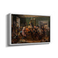 An Auction Scene, 1835 - Floater Framed Canvas Print