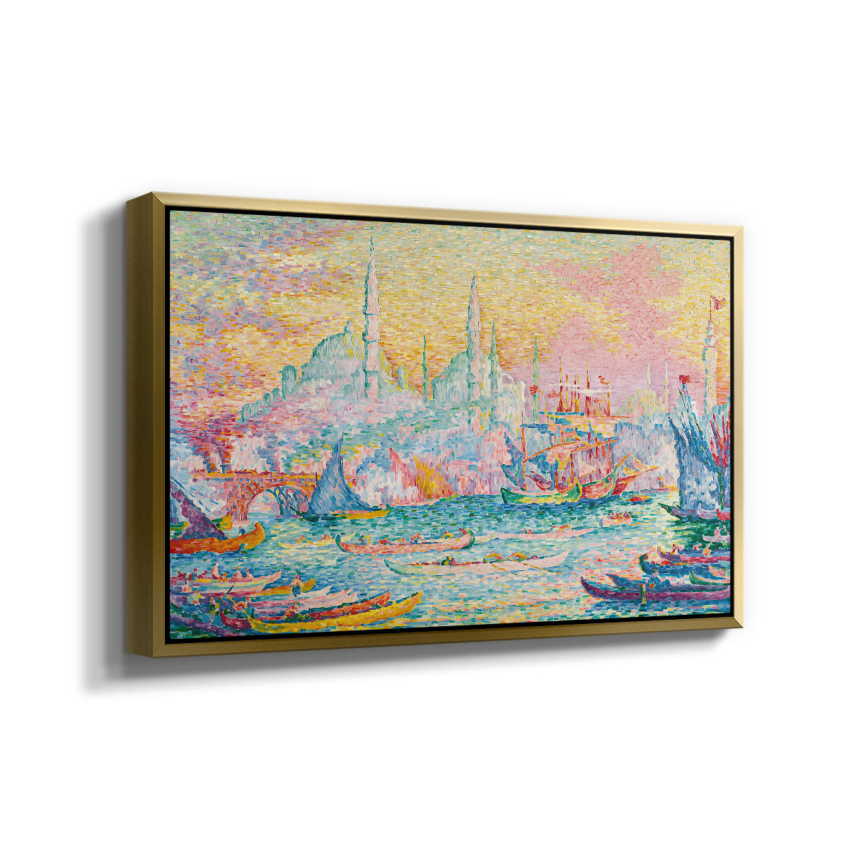 The Golden Horn, Constantinople, 1907 - Floater Framed Canvas Print