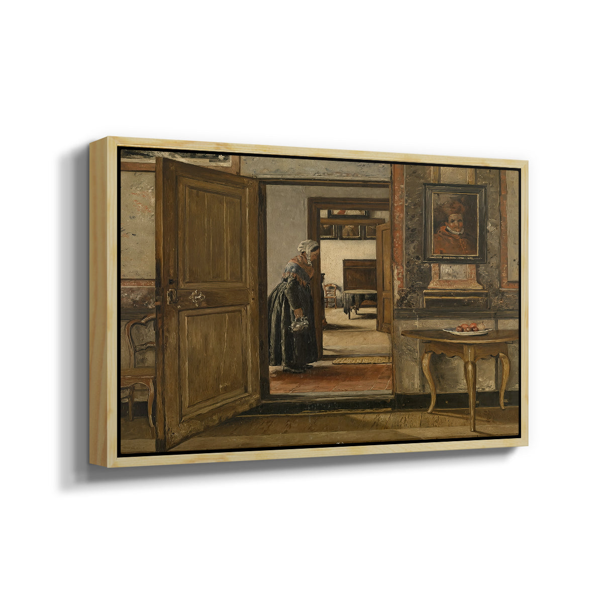 Interior of the Terninck Institution in Antwerp, 1884 - Floater Framed Canvas Print