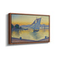 The Port at Sunset, Opus 236, Saint Tropez, 1892 - Floater Framed Canvas Print