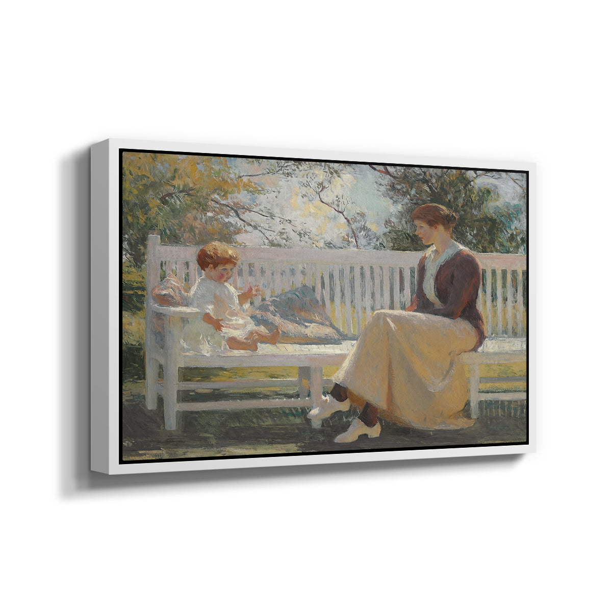 Eleanor and Benny, 1916 - Floater Framed Canvas Print