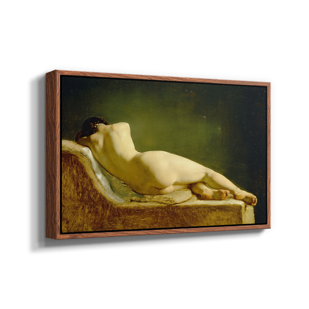 Reclining Nude (Liggende model), 1833 - Floater Framed Canvas Print
