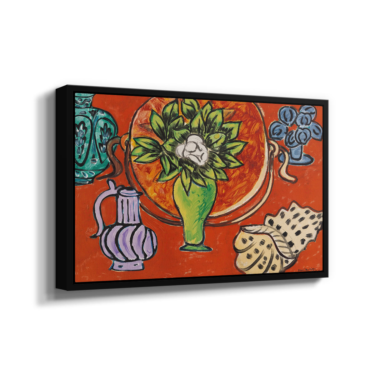 Still Life with a Magnolia (Nature morte au magnolia), 1941 - Floater Framed Canvas Print