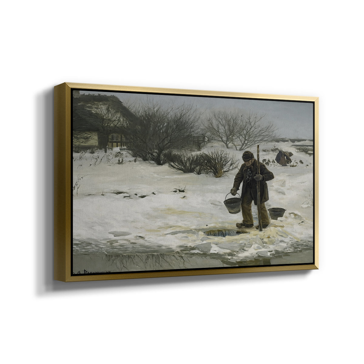 Tøsne, 1895 - Floater Framed Canvas Print