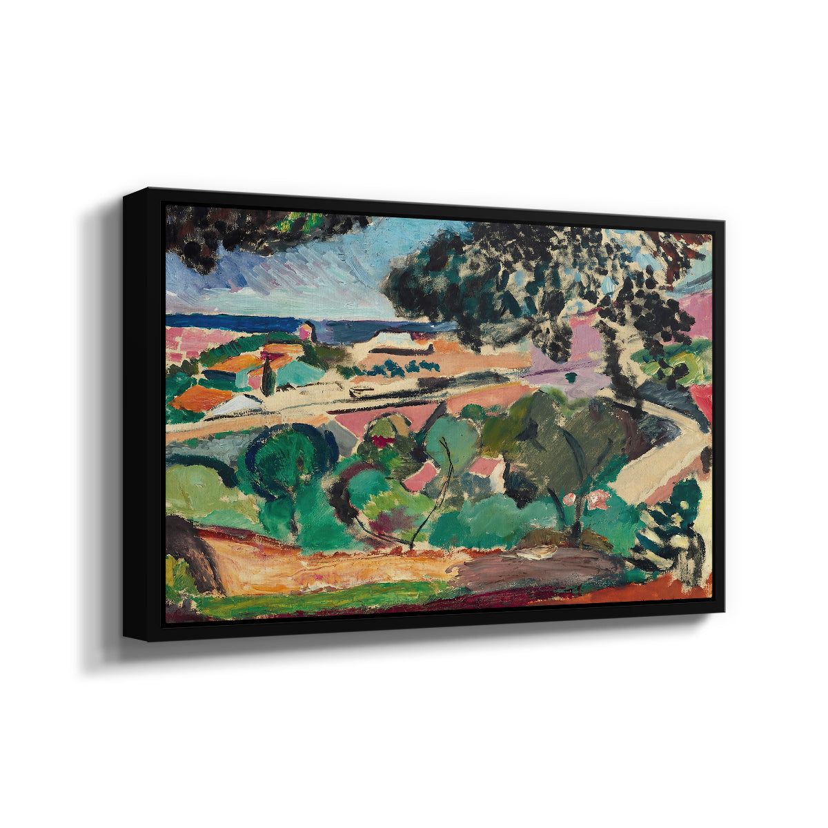 Landscape at Collioure, 1907 - Floater Framed Canvas Print