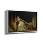 The Stolen Kiss (Le Baiser à la dérobée), c. 1788 - Floater Framed Canvas Print