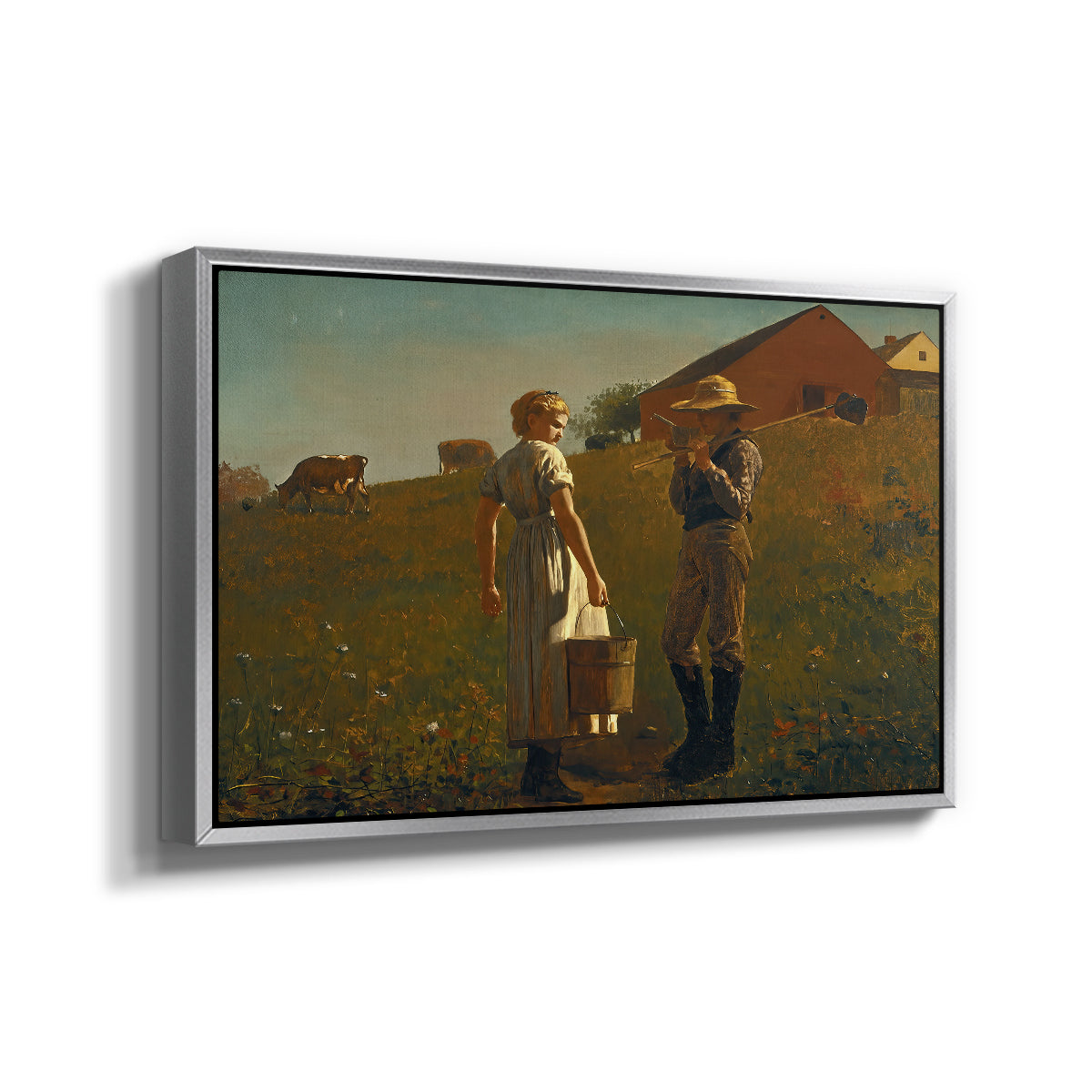 A Temperance Meeting, 1874 - Floater Framed Canvas Print