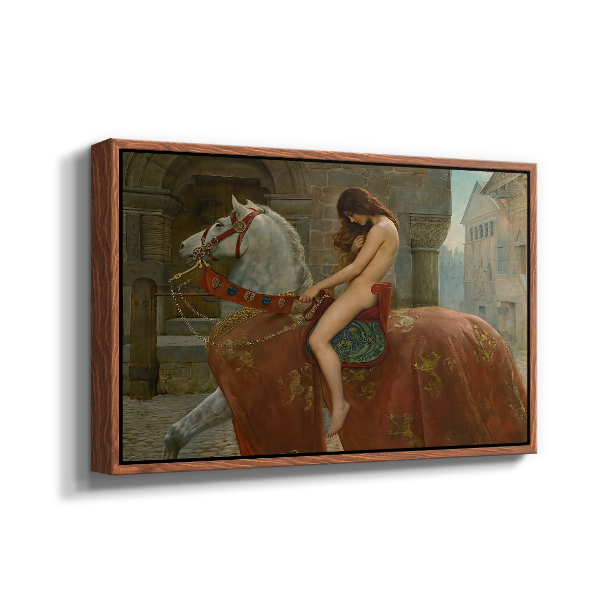 Lady Godiva, 1898 - Floater Framed Canvas Print
