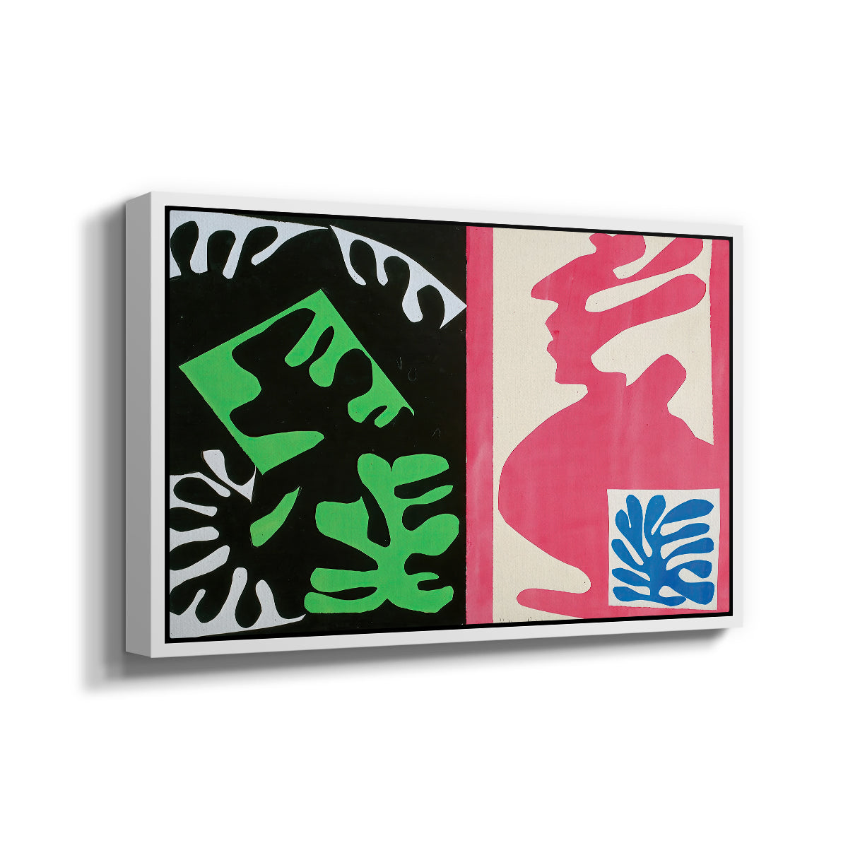 Composition, Black and Red, from Jazz, 1947 - Floater Framed Canvas Print