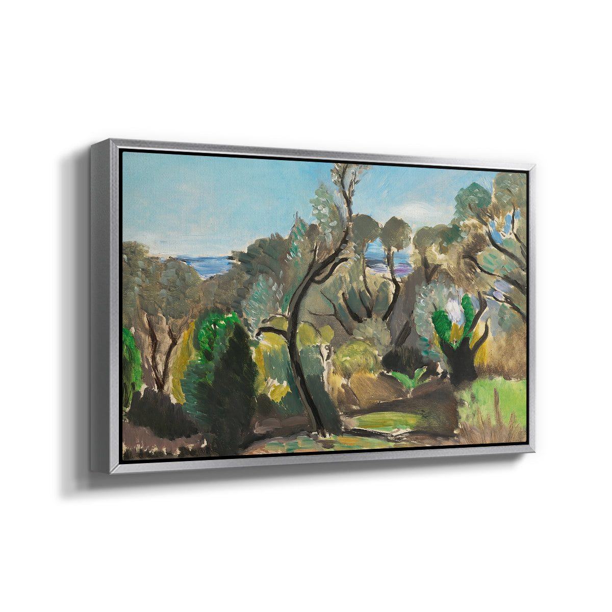 Landscape near Nice, c. 1918 - Floater Framed Canvas Print