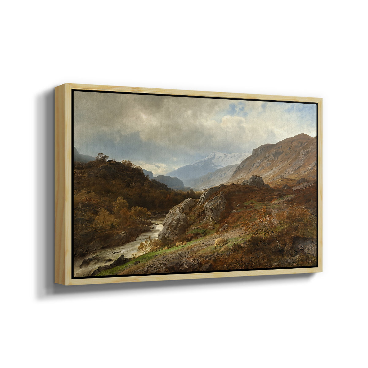Mountain Landscape, 1864 - Floater Framed Canvas Print