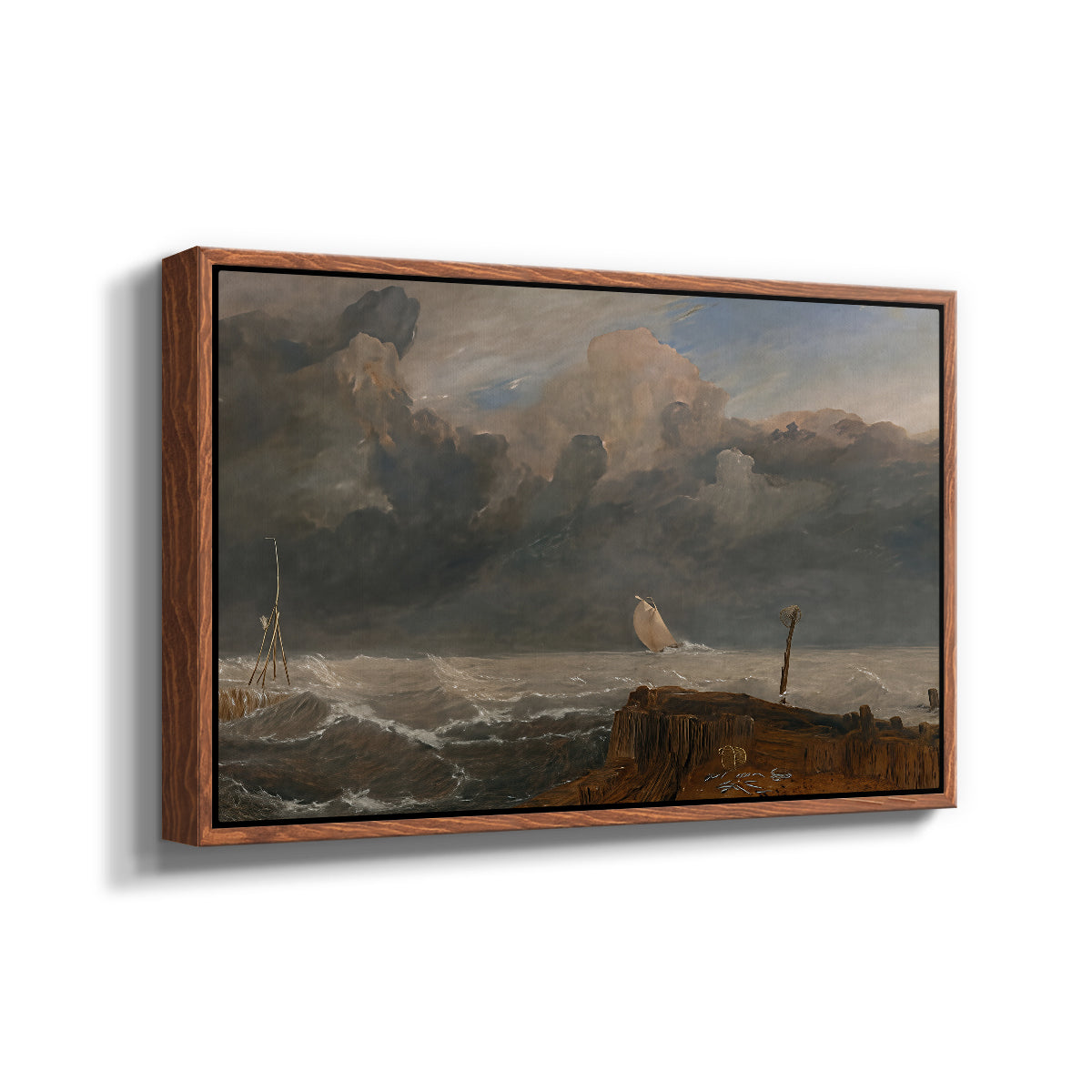 Port Ruysdael, 1827 - Floater Framed Canvas Print