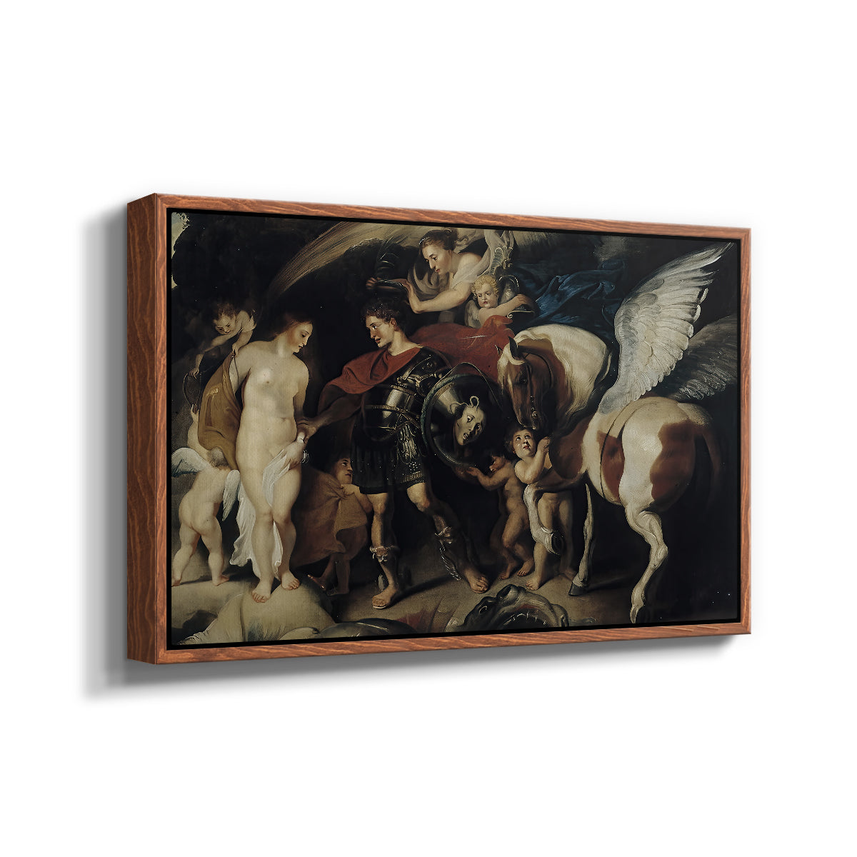 Perseus and Andromeda, c. 1620 - Floater Framed Canvas Print