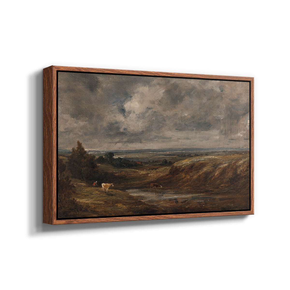 Hampstead Heath, 1825 - Floater Framed Canvas Print