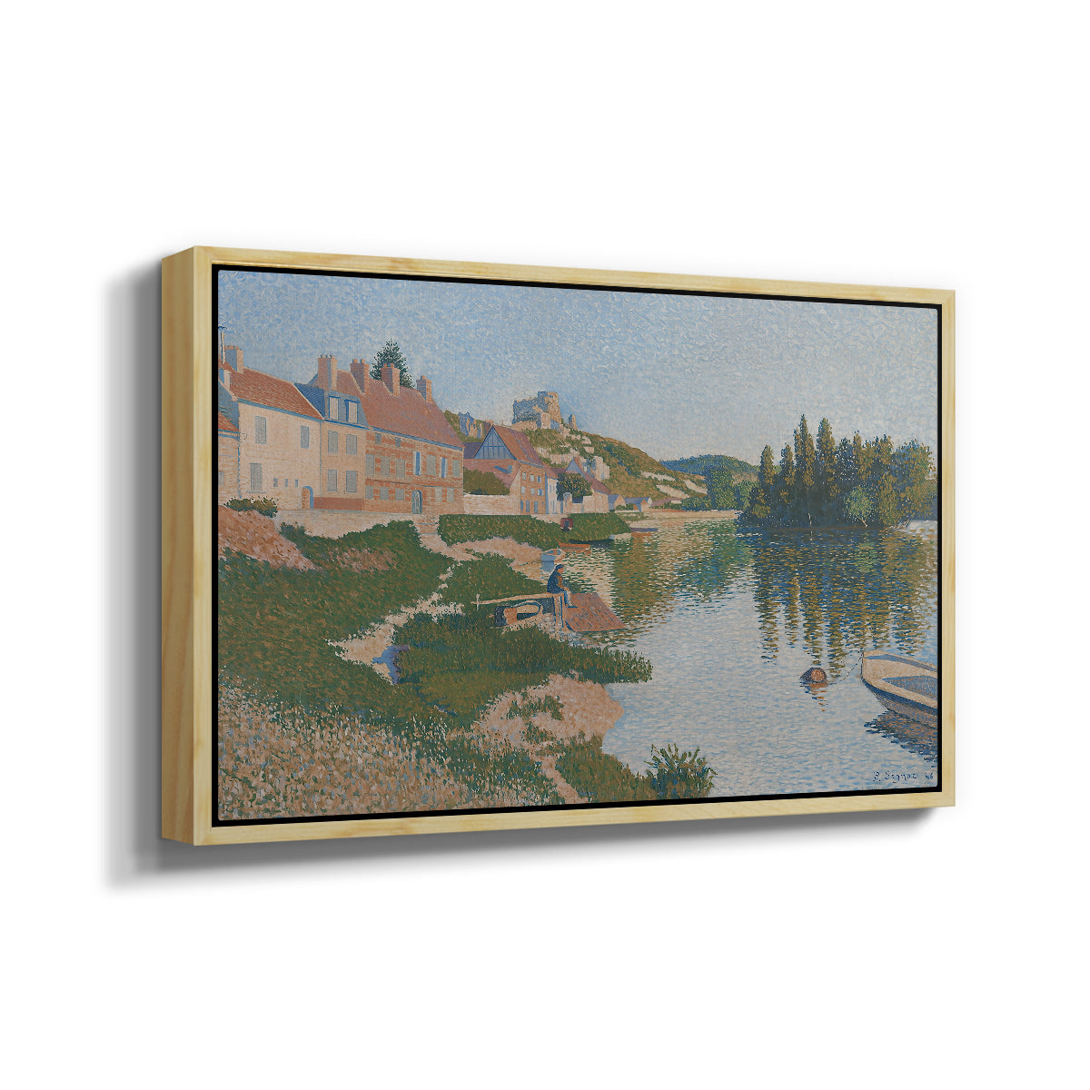 Les Andelys, Côte d'Aval, 1886 - Floater Framed Canvas Print