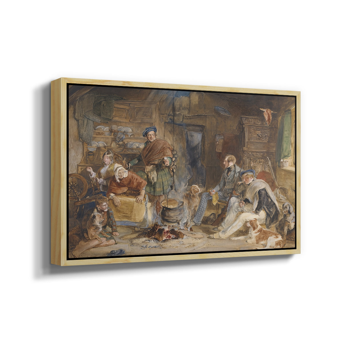 Highland Hospitality, 1832 - Floater Framed Canvas Print