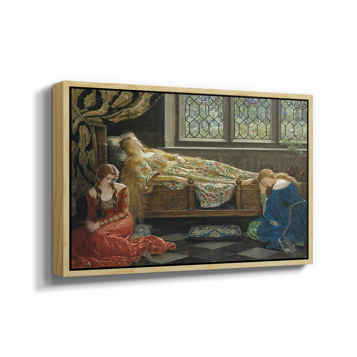 The Sleeping Beauty, 1921 - Floater Framed Canvas Print