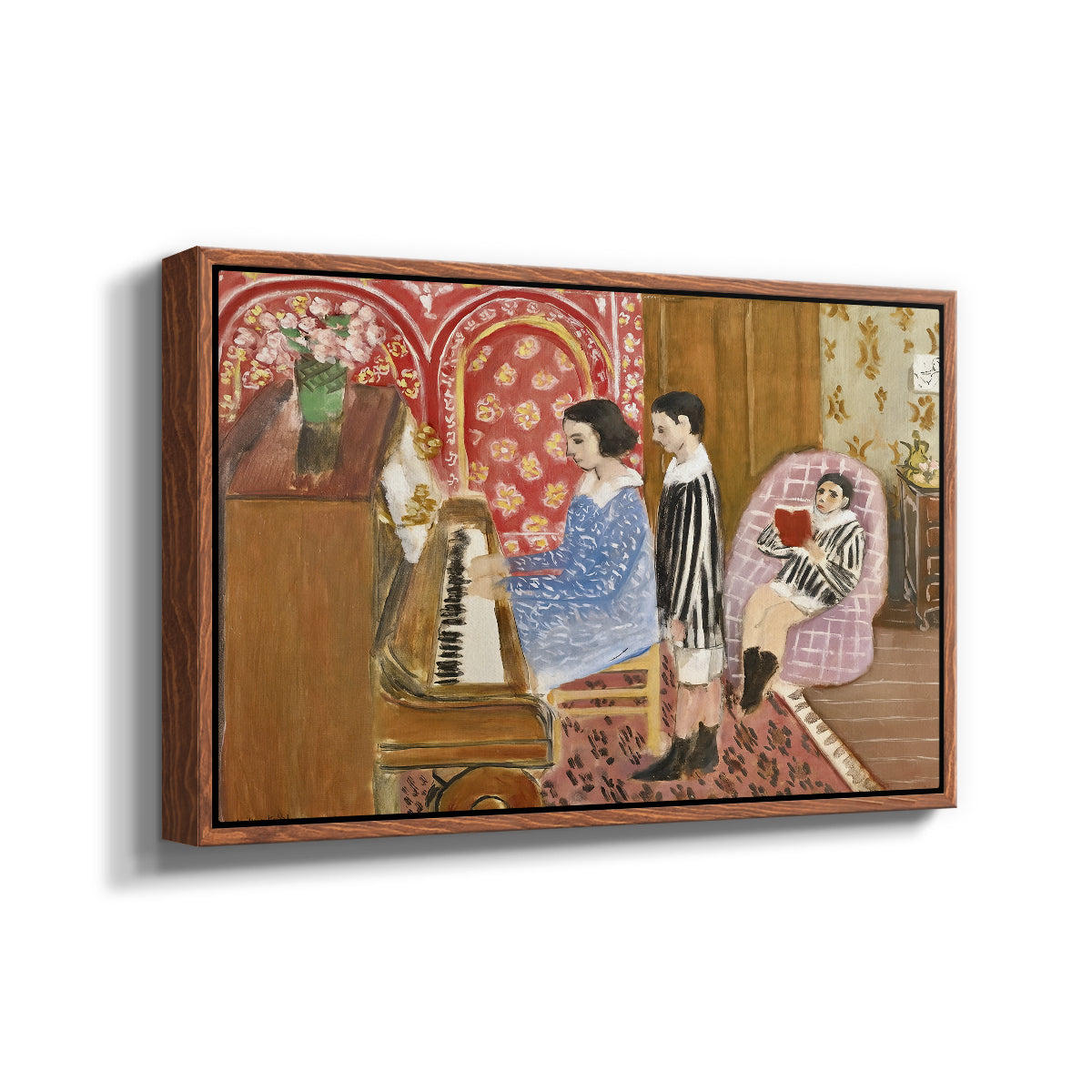 The Piano Lesson, 1923 - Floater Framed Canvas Print