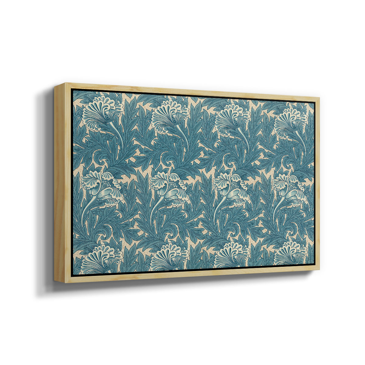 Tulip (Teal), 1875 - Floater Framed Canvas Print