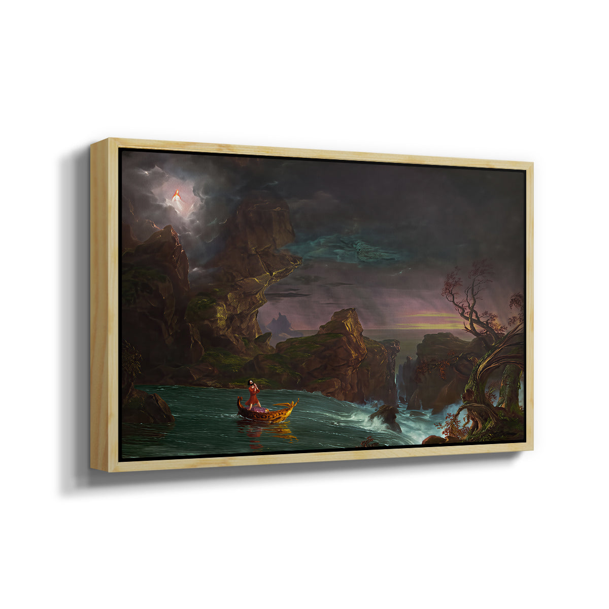 The Voyage of Life: Manhood, 1842 - Floater Framed Canvas Print