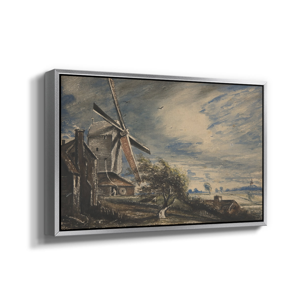 A Mill Near Colchester, c. 1833 - Floater Framed Canvas Print