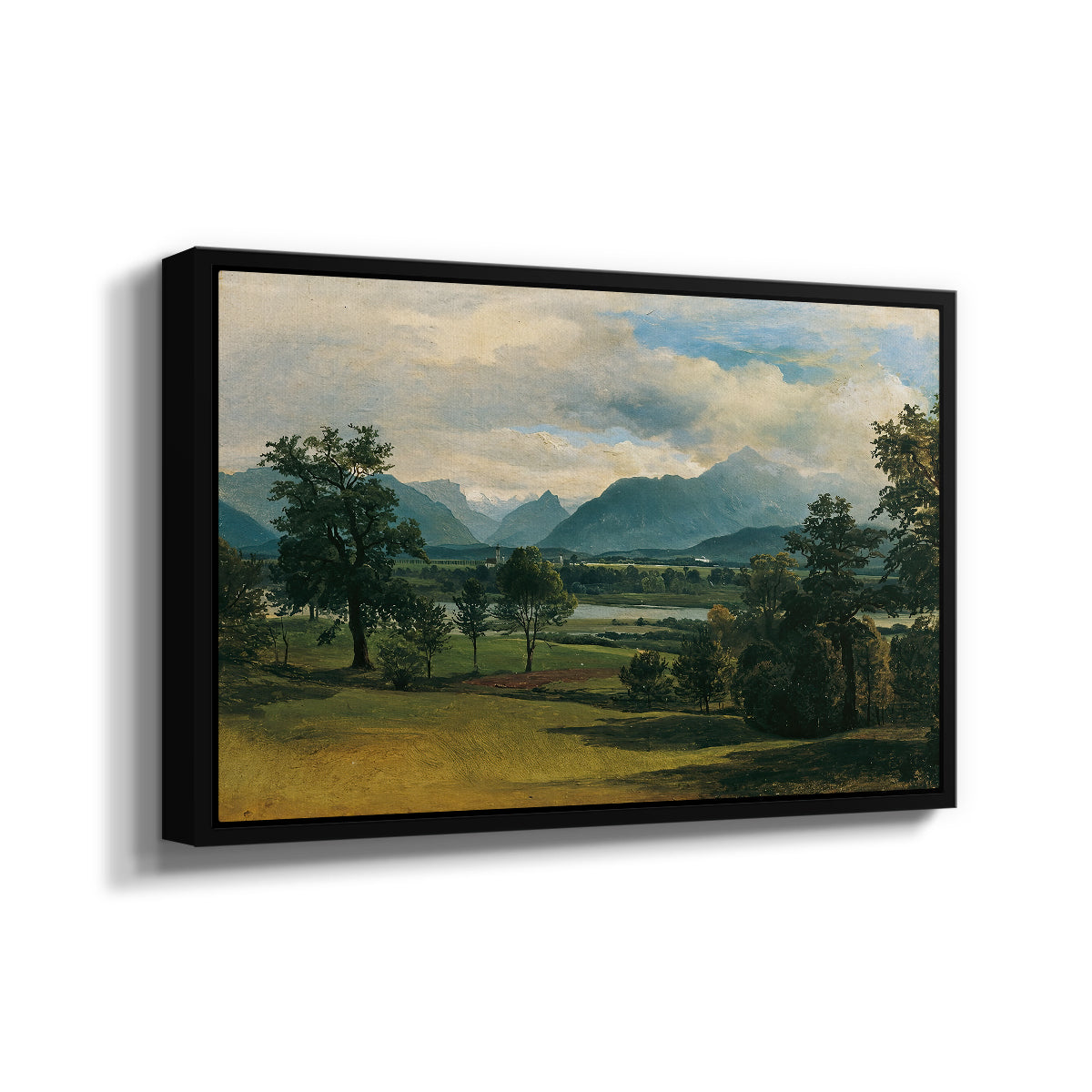 View of Liefering, 1830 - Floater Framed Canvas Print