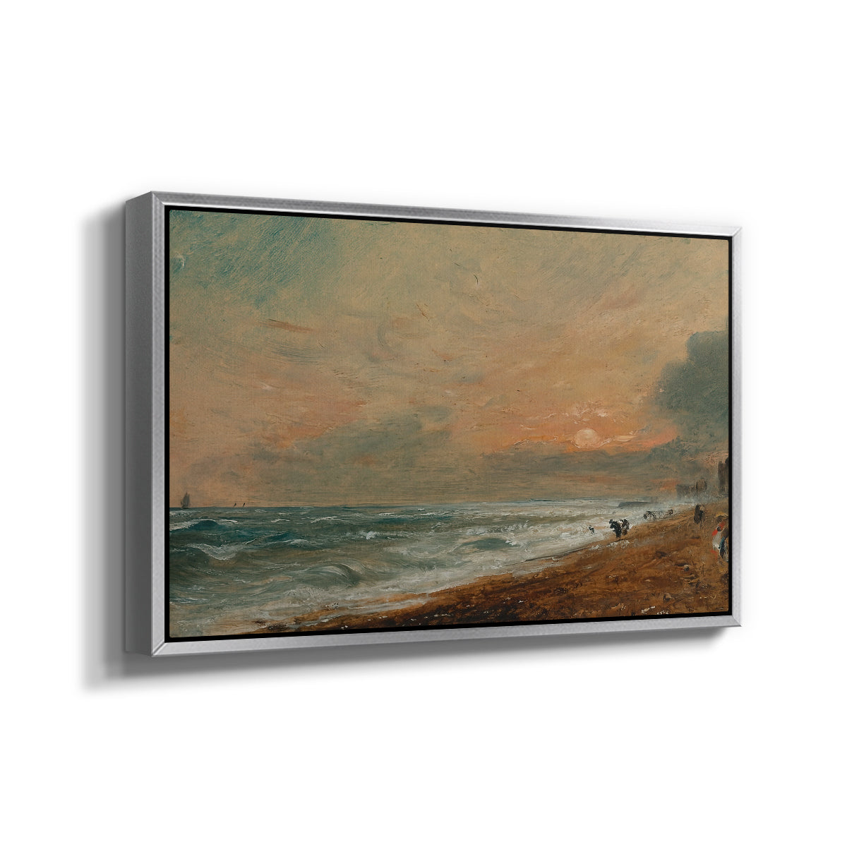 Hove Beach, c. 1824-1826 - Floater Framed Canvas Print
