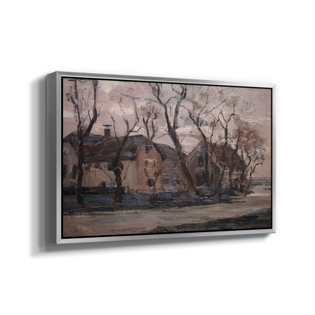 Farm near Duivendrecht in the Evening, c. 1905 - Floater Framed Canvas Print